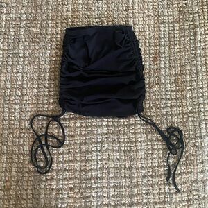 Black Mini Skirt with Ties